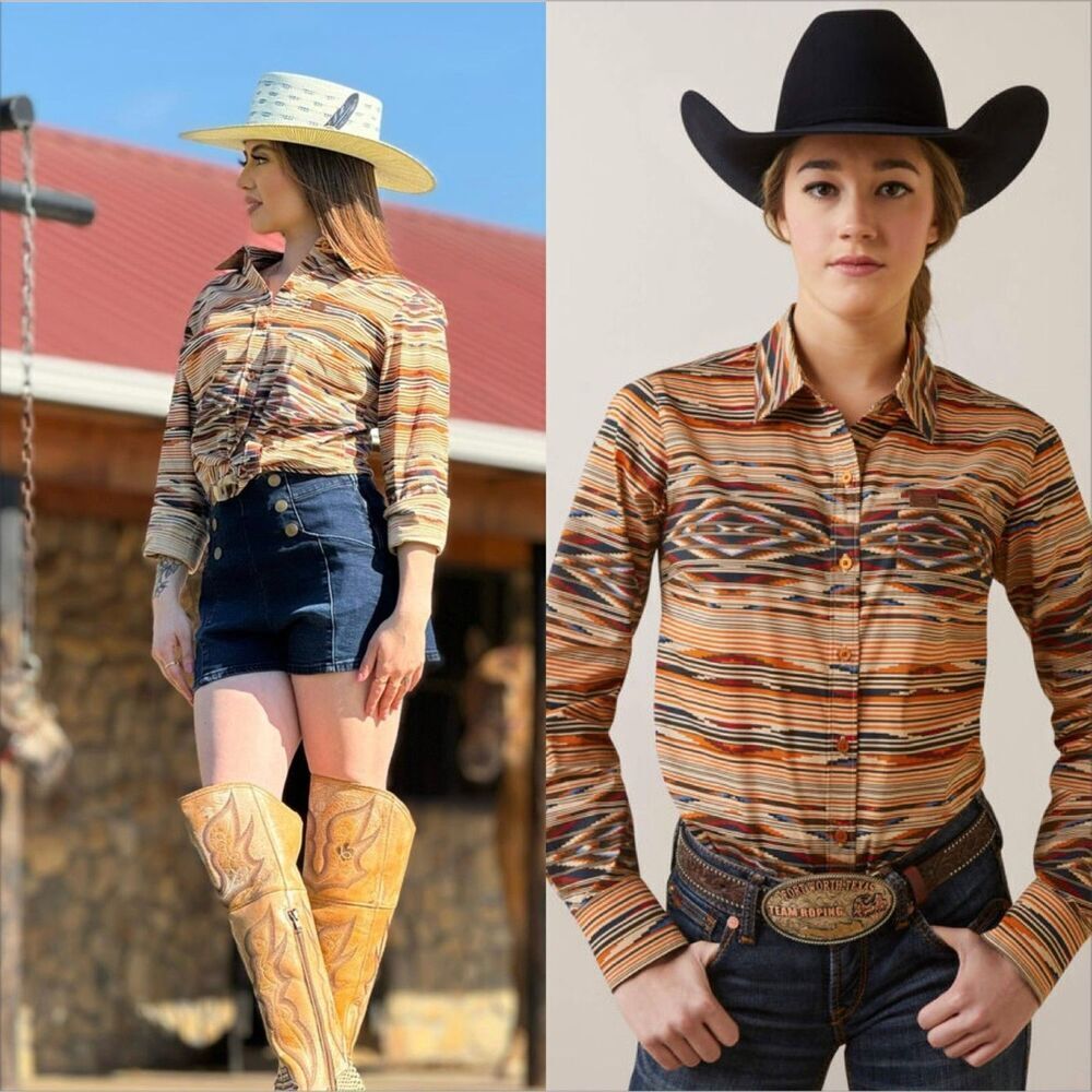 Ariat Women's Kirby Button Up Size XL NWT Sunset Saltillo Centinela Collection